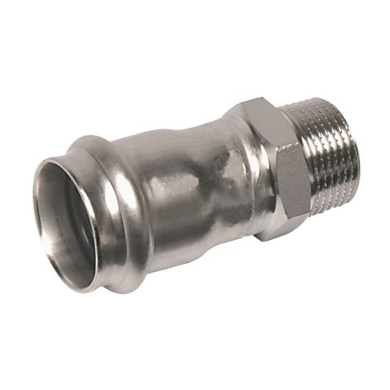 Afbeeldingen van Press rvs-316L kiwa puntstuk 3/4x18mm