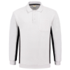 Afbeeldingen van Tricorp polosweater bicolor borstzak 302001 white/darkgrey (wit/grijs) 2XL