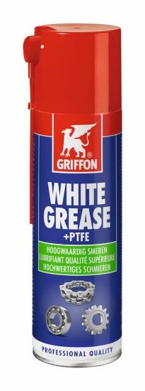 Afbeeldingen van Griffon white grease smeervet op PTFE   basis spuitbus 300ml