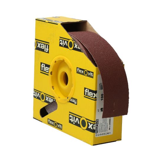 Afbeeldingen van Flexovit schuurlinnen k100 50x25000mm