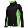 Afbeeldingen van Tricorp softshell dames bicolor 402008  black/lime (zwart/groen) 4XL
