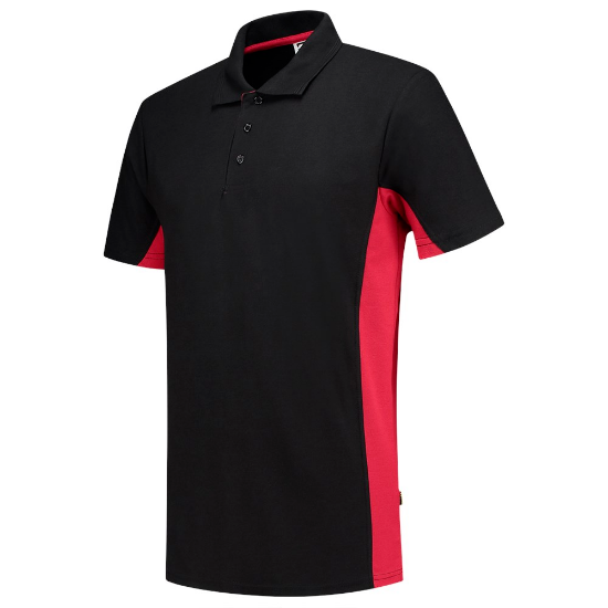 Afbeeldingen van Tricorp poloshirt bicolor  202004       black/red (zwart/rood) 5XL