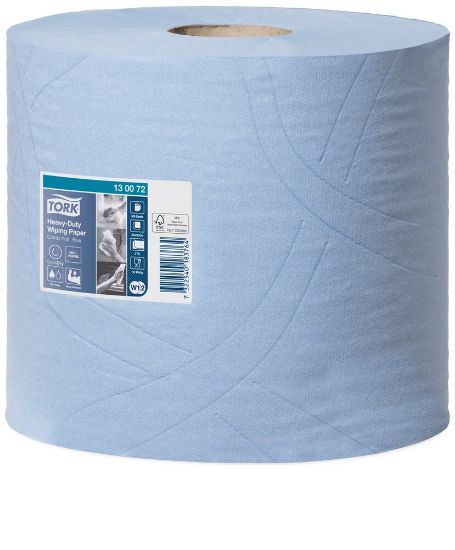Afbeeldingen van Tork industrie poetspapier L2 24cm blauw 130072 170mtr ve2