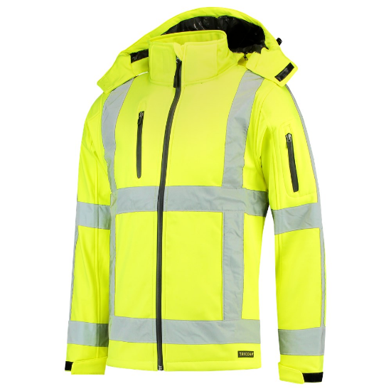 Afbeeldingen van Infra Softshell fluor yellow (geel high vis) 3XL RWS