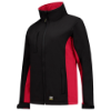 Afbeeldingen van Tricorp softshell dames bicolor 402008  black/red (zwart/rood) 5XL