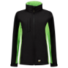 Afbeeldingen van Tricorp softshell dames bicolor 402008  black/lime (zwart/groen) M