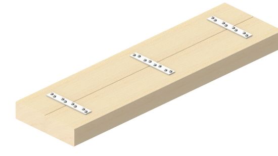 Afbeeldingen van Verbindingsplaat 105x15mm ev