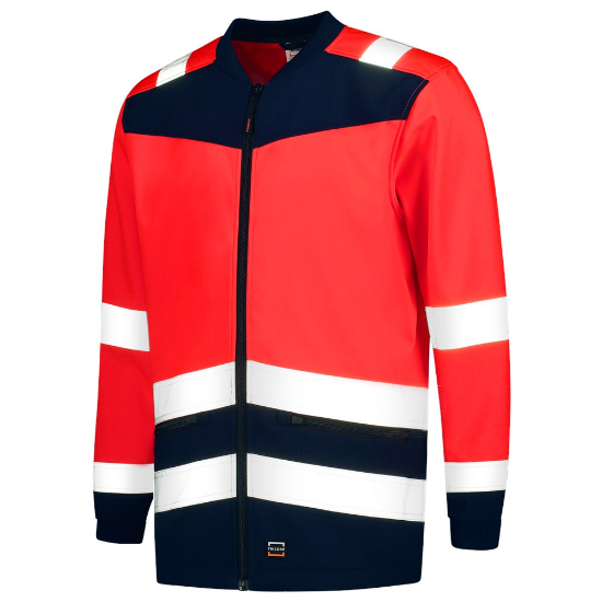 Afbeeldingen van Tricorp softshell highvis bicolor 403021    red/ink (rood high vis/blauw) 2XL