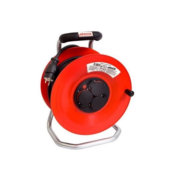 Afbeeldingen van 4tecx kabelhaspel 50mtr H07RN-F3G 1.5mm² Premium neopreen IP44