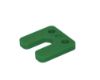 Afbeeldingen van Drukplaat met sleuf 10x70x70mm groen    ve144