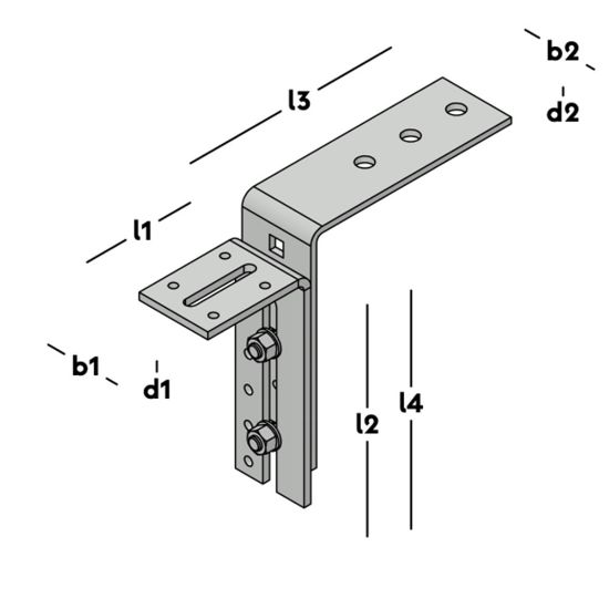 Afbeeldingen van Kozijnstelbeugel 95x 180/180mm ev