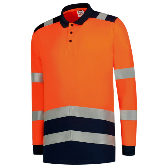Afbeeldingen van Tricorp poloshirt lm highvis bicolor 203008 orange/ink (oranje/blauw) 5XL