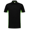 Afbeeldingen van Tricorp poloshirt bicolor  202004       black/lime (zwart/groen) XS