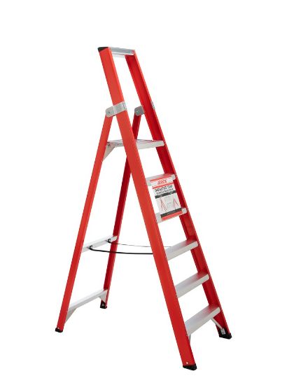 Afbeeldingen van 4tecx industrietrap 1x6 aluminium       enkel oploopbaar