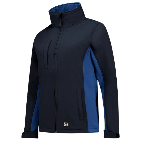 Afbeeldingen van Tricorp softshell dames bicolor 402008  navy/royalblue (marine/kobalt) 2XL