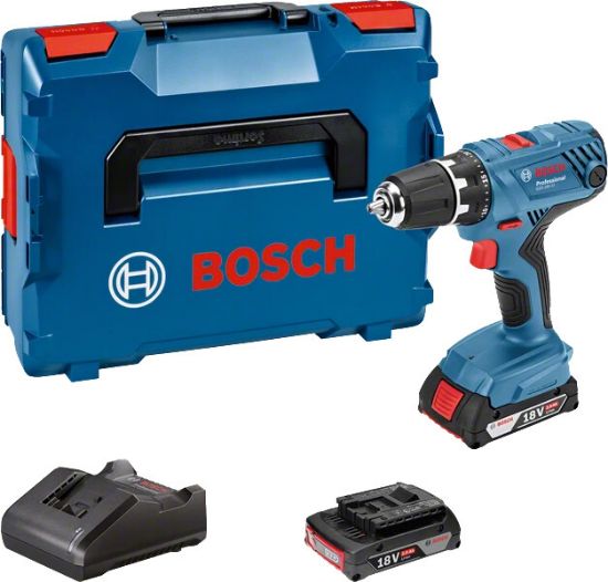 Afbeeldingen van Bosch 18V boorschroefmachine GSR 18V-21 (2x 2.0Ah) L-Case