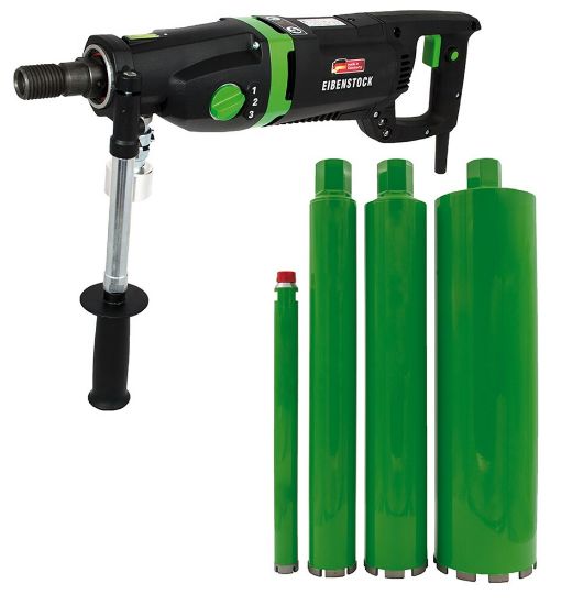 Afbeeldingen van Eibenstock diamantboormachine ETN162/3  162mm + RXN diamantboren 31,61,81,131