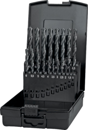 Afbeeldingen van International Tools borenset 1-10x0.5 eco zwart geslepen. 11.426