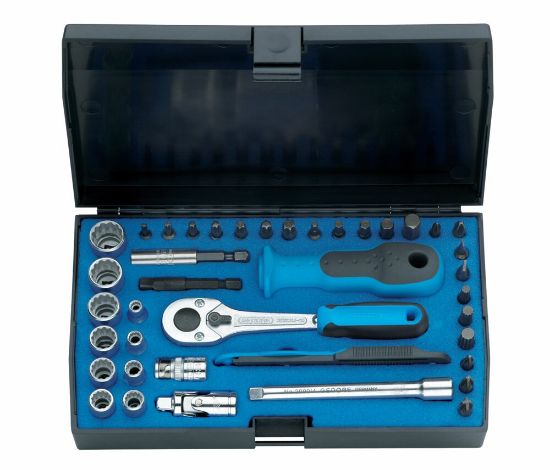 Afbeeldingen van Gedore dopsleutelset 1/4 40dlg          In-Is-ph-pz-tX d 20 tmu10