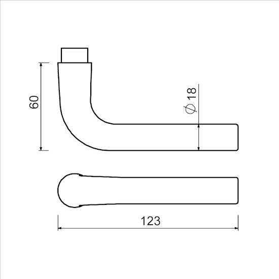 Afbeeldingen van Ami deurkruk 361 L-model zwart