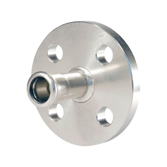 Afbeeldingen van Press rvs-316L kiwa flenskoppeling PN16 22mm