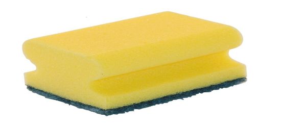 Afbeeldingen van Schuurspons 140x70x42mm geel/groen ve10