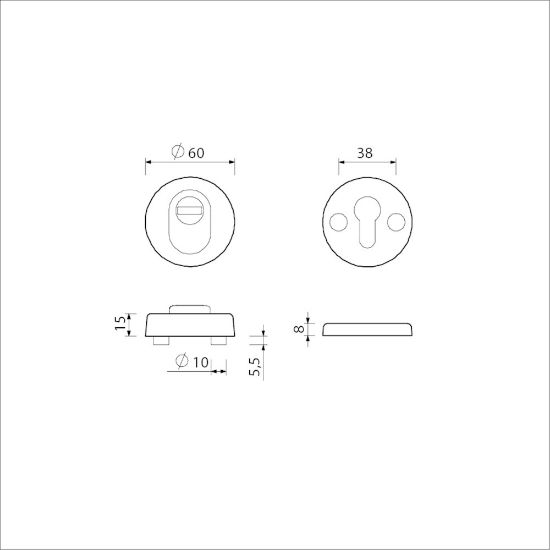Afbeeldingen van Ami veiligheidsrozetten f1 kt/pc 50mm