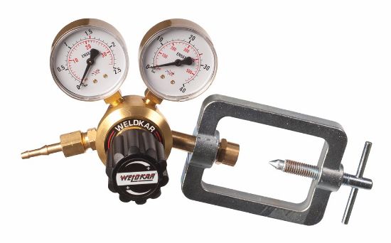Afbeeldingen van Weldkar drukregelaar acetyleen          manometer 0-2.5bar