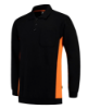 Afbeeldingen van Tricorp polosweater bicolor borstzak 302001 black/orange (zwart/oranje) S