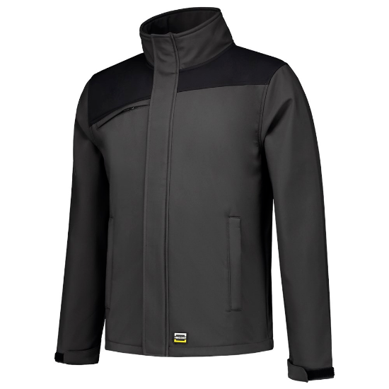 Afbeeldingen van Tricorp softshell bicolor naden 402021   darkgrey/black (grijs/zwart) 6XL