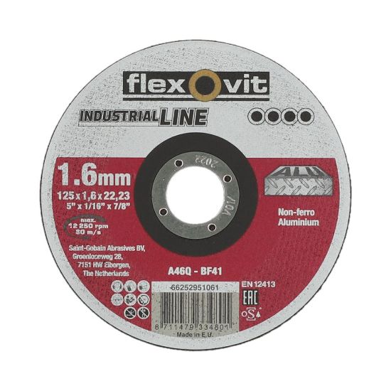 Afbeeldingen van Flexovit doorslijpschijf 125x1.6 Aluflex ve25