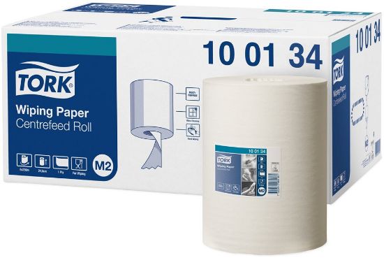 Afbeeldingen van Tork midirol poetspapier L1 25cm wit    100134 kokerloos 275mtr ve6