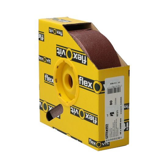 Afbeeldingen van Flexovit schuurlinnen k80 50x25000mm