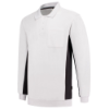 Afbeeldingen van Tricorp polosweater bicolor borstzak 302001 white/darkgrey (wit/grijs) 8XL