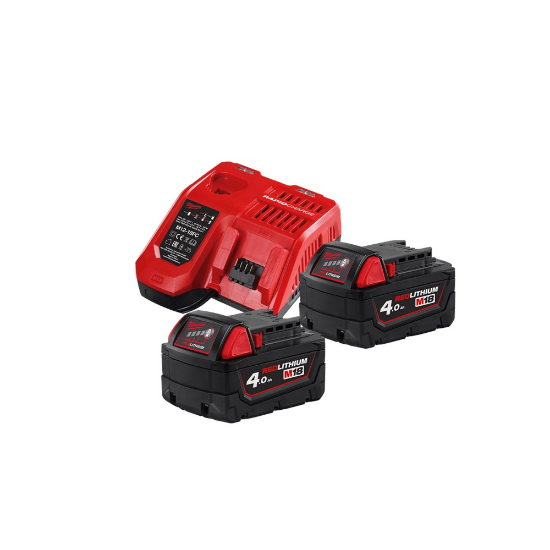 Afbeeldingen van Milwaukee M18 accupack+lader NRG-402