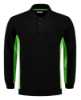 Afbeeldingen van Tricorp polosweater bicolor borstzak 302001 black/lime (zwart/groen) 8XL