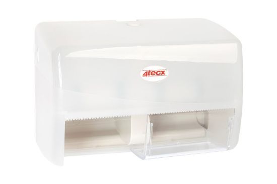 Afbeeldingen van 4tecx toiletpapier duo dispenser wit
