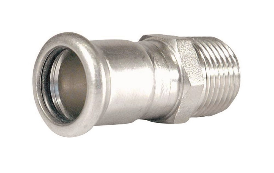 Afbeeldingen van Press rvs-316L kiwa puntstuk 3/4x28mm