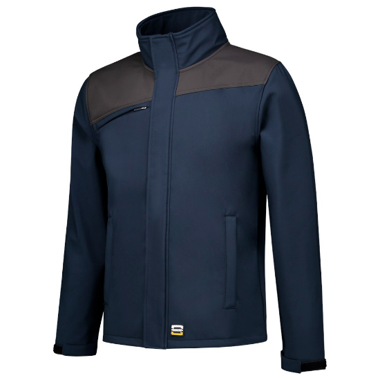 Afbeeldingen van Tricorp softshell bicolor naden 402021   ink/darkgrey (blauw/grijs) 2XL