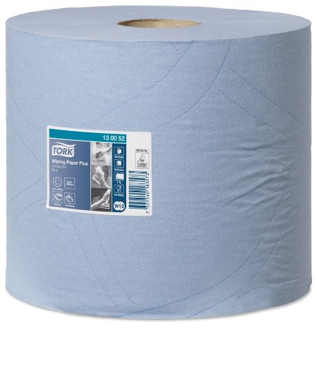Afbeeldingen van Tork industrie poetspapier L2 24cm blauw 130052 255mtr ve2