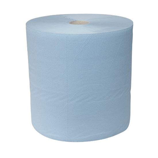 Afbeeldingen van Industrie poetspapier L3 37cm cellulose blauw verlijmd 380mtr