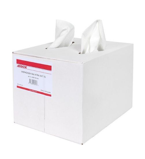 Afbeeldingen van X70 nonwoven poetsdoek wit box 32x42cm  150-doeken