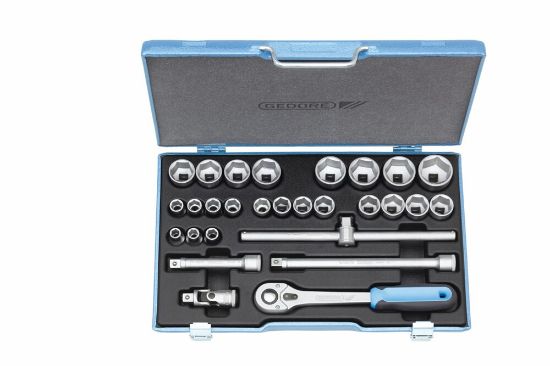 Afbeeldingen van Gedore dopsleutelset 1/2 28dlg          10-36mm 19 vmu10