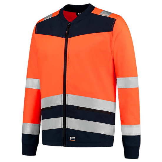 Afbeeldingen van Tricorp softshell highvis bicolor 403021 orange/ink (oranje high vis/blauw) 4XL