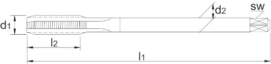 Afbeeldingen van Phantom hsse machinetap mf18x1.5 din374 links