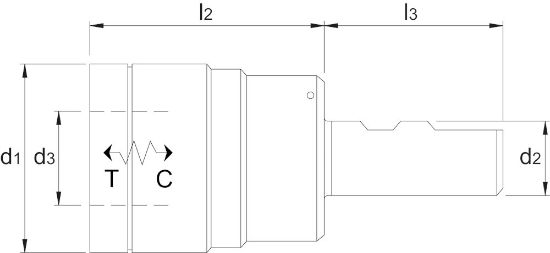 Afbeeldingen van Phantom taphouder m8-m20/25mm weldon