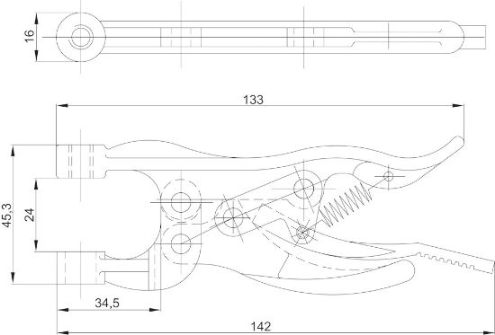 Afbeeldingen van Torax snelspantang 142mm 200kg