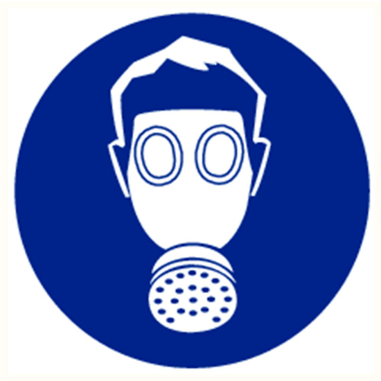 Afbeeldingen van Pictogram gasmasker verplicht
