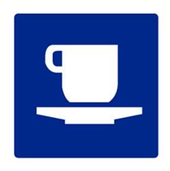 Afbeeldingen van Pictogram cafetaria blauw/wit