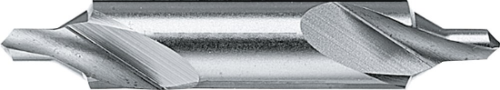 Afbeeldingen van HSS Centerboor DIN 333-B met dubbele hoek‚ 60°‚ 120°